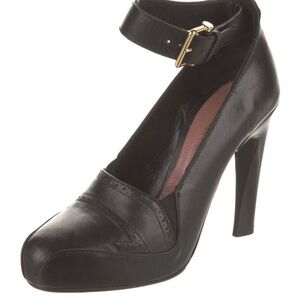 Black Ankle-Strap High Heel Pump